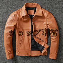 ファッション ライダースジャケット レザージャケット 牛革 vintage ヴィンテージ 本革 革ジャン メンズ20304050代 S~5XL_画像7