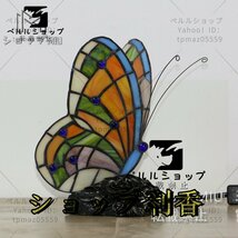 ◆稀少品◆芸術品◆ステンドランプ テーブルスタンド 蝶 レトロな雰囲気 照明 ステンドグラス ティファニー技法 室内装飾_画像6