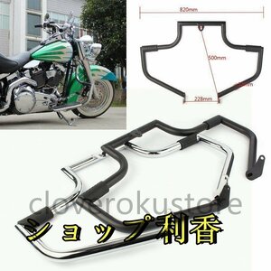 オートバイクラッシュバーエンジンガードプロテクターハーレーダビッドソンFLSTCスプリンガー除くソフテイル遺産クラシックモデル2