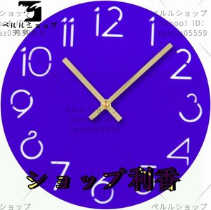 大型 デジタル 時計 ミニマル 装飾 ヴィンテージ 装飾 壁掛け 時計 For リビング 部屋 装飾 アラビア 数字 時計 静音 時計 アクリル 青