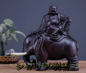 布袋様 布袋尊 七福神 木彫仏像 開運 金運 彫刻 置物 縁起物