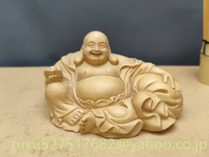 七福神　布袋様　布袋尊　縁起物　木彫仏像　彫刻工芸品