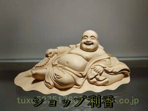 七福神 布袋尊 仏像 置物 美品 木彫り 布袋様 縁起物