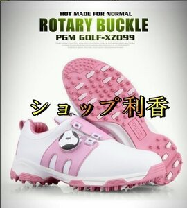 туфли для гольфа golf Kids для мужчин и женщин детский casual спортивная обувь водонепроницаемый легкий "дышит" . хороший белый / розовый 23.5cm
