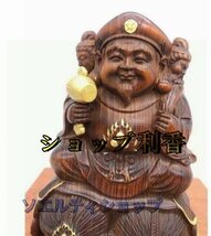 極上品 ★仏教美術 総檜材 木彫仏像 精密細工 切金 仏師で仕上げ品　三面大黒天立像 高さ12cm_画像5