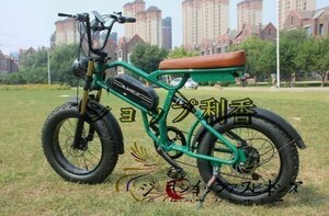  new goods! 20x4.0 -inch retro electromotive bicycle 48v 500w 13Ah 40-60km lithium battery motocross 