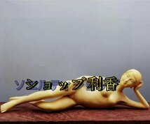 極美品 ★裸婦像 高品質 木彫り 細密彫刻 ヌード 置物_画像1