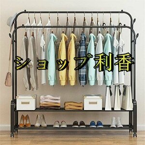  quality guarantee * total length 135CM hanger rack 2 step moveable shelves height withstand load coat hanger storage shelves steel shelves Western-style clothes .. stylish white 