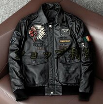 レザージャケット 上品　本革　牛革ライダースジャケット フライトジャケット　革ジャン Ｓ～5XL　秋冬_画像1