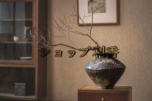 粗い陶器の花瓶高級感和風禅の置物レトロな茶室民宿の応接間装飾生け花の陶器の壺です つを選ぶことができます