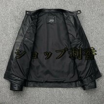 紳士防寒防風効果抜群バイクオートバイレザージャケット　メンズ本革バイク多機能ライダースジャケット　サイズS-4XL選択_画像6