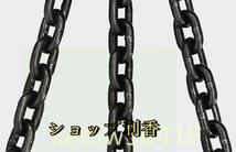 高品質★2本吊り チェーンスリング 吊り具 1.5m 3000kg 3t スリングチェーン チェンブロック スリングフックタイプ チェーンフック_画像4