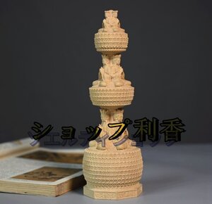 最新作仏教美術　万仏塔　木製　仏教工芸品　極上品　精密彫刻