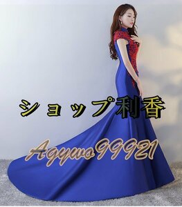 新品　カラードレス ロングドレス　光沢サテン生地　パーティ　 ステージ　舞台衣装 DJ444