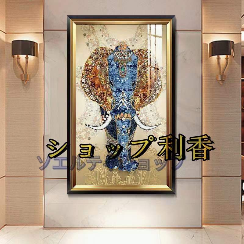 Very popular ☆ Luxurious decorative painting Elephant Oil painting Fine art Painting Entrance Wall painting Hanging decoration Reception room, Artwork, Painting, others