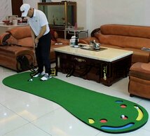 大好評★ 練習器具 パッティング練習 パターマット ゴルフ 練習 パター 室内 屋外でも練習できるゴルフマット 3m_画像3