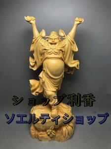 人気推薦★鍾馗様 鍾馗さま 鐘馗 仏像 木彫り仏像 魔除け・厄除けの守護神 開運祈願済 疫病・災厄から守ってくれる総高30cm