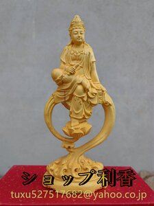 自在観音菩薩 精密細工 職人手作り 仏教美術 木彫仏教 彫刻工芸品