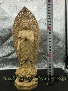 新作 総檜材 供養品 阿弥陀如来 木彫仏像 祈る厄除 仏教工芸品 精密細工