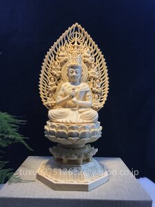 大日如来 大日如来像 仏教工芸品 仏像 総檜材 精密彫刻　極上品　木彫仏教　仏師で仕上げ品　