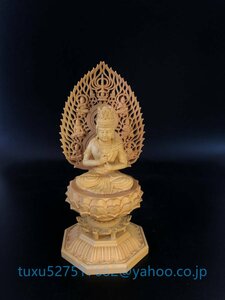 極上彫 檜材製 大日如來 大日如來像 置物 仏像 木彫 仏教工芸品 東洋彫刻 仏教美術品