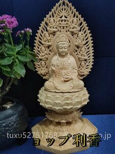 珍品 観音菩薩 木工細工 稀少珍品 精密彫刻　木彫仏教　仏師で仕上げ品