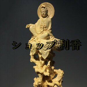 観音菩薩 木彫 縁起物 細密彫刻 自在観音 仏像 置物 仏教美術