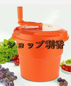 サラダスピナー 巨大手動レタス乾燥機 大容量 20L 野菜水切り器 野菜 スピナー 水切り 大型業務用サラダスピナー 最大7頭のレタスを乾燥