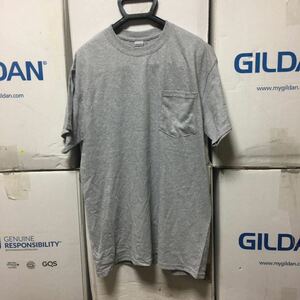 GILDAN スポーツグレー XLサイズ 灰色 半袖無地Tシャツ ポケット付き 6.0oz ギルダン☆