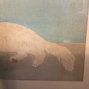 藤田嗣治 オリジナル木版画『白猫』 1929年制作の画像5