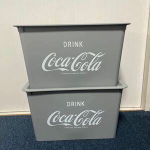  не использовался Coca Cola крышка имеется квадратное место хранения BOX глубокий type серый 2 шт. комплект пластик корзина box Coca - Cola