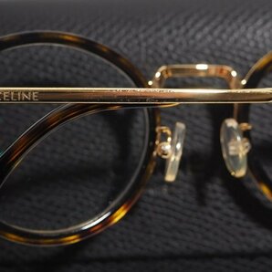 M1551f1 ▼CELINE セリーヌ▼ CL5001UN セル メタル コンビフレーム メガネ ブラウンデミ ゴールド / 眼鏡 レディース rbの画像6