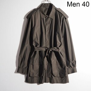 B8546P　▼E.TAUTZ イートウツ▼　ウールナイロン ショート スプリングコート ブラウン 40/L DB TRENCH COAT SHORT 春～秋 rb mks