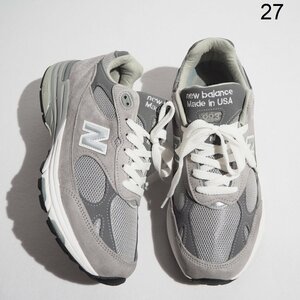 M9351P　●new balance ニューバランス●　新品同様 MR993GL USA製 スエード メッシュ スニーカー グレー US9 2E/27cm アメリカ製 rb mks