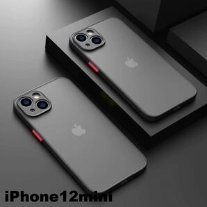 iphone12miniケース カーバー TPU 可愛い お洒落 韓国 マット ブラック 黒 軽量 ケース 耐衝撃 高品質298の画像1