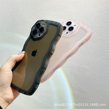 iphone13proケース カーバー TPU 可愛い　透明　波型花　お洒落　軽量 ケース 耐衝撃高品質ピンク295_画像7