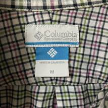 Columbia コロンビア　シャツ　半袖　古着　チェック　BDシャツ ラウンドカット　メンズ　M_画像5
