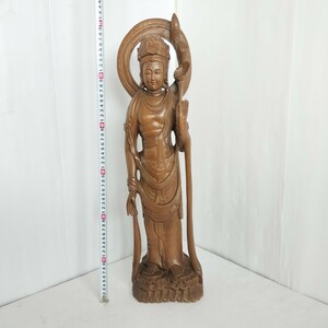 木彫仏像 観音菩薩立像　（高さ62cm、重さ3kg）　