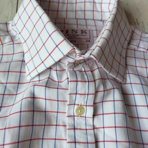 美品 THOMAS PINK Dress Shirts トーマスピンク アイルランド製 ダブルカフス オックスフォード 16ー34 41/86CMSの画像2