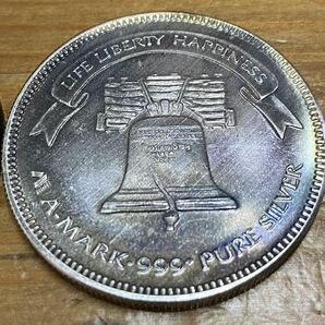 【A-36】 アメリカンイーグル AMERICAN EAGLE ONE TROY OUNCE .999 FINE 1トロイオンス 2枚 コイン 62.4gの画像3