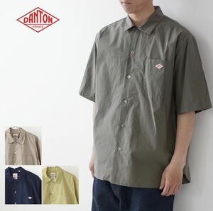 【夏物セール】 ダントン コットンポプリン ワイドシャツ サイズ 38