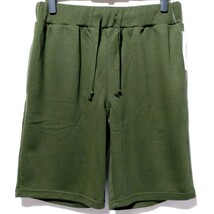 特価/未使用【サイズ=L】ノーブランド/メンズ/裏毛/スウェット/ハーフパンツ/胸囲=84～94cm/khaki_画像1