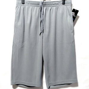 特価/未使用【サイズ=L】ノーブランド/メンズ/吸汗速乾/ジャージ/ハーフパンツ/胸囲=84～94cm/gray