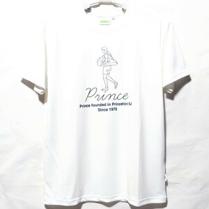 特価/未使用【サイズ=L】 prince/プリンス/メンズ/半袖/Tシャツ/吸水速乾/胸囲=96～104cm/white