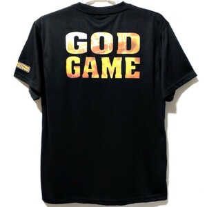 特価/未使用【サイズ=L】 MILLION GOD/ミリオン ゴッド/メンズ/半袖/Tシャツ/吸水速乾/胸囲=96～104cm/black