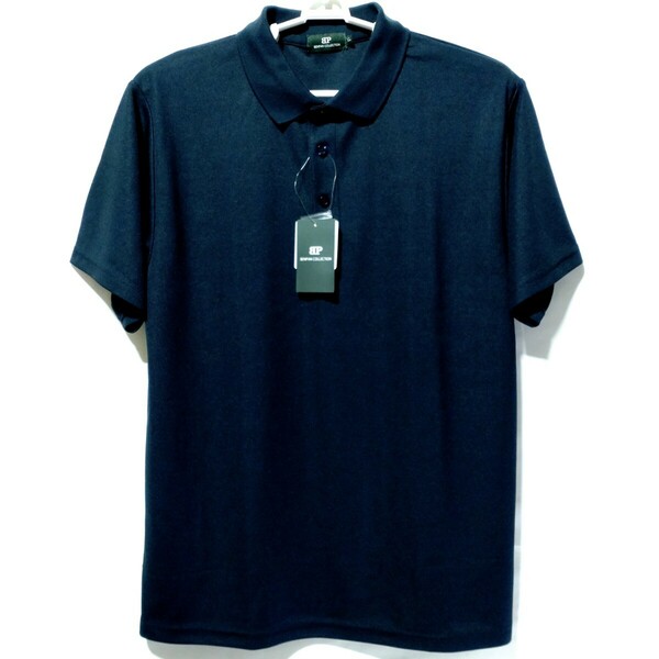 特価/未使用【サイズ=LL(XL)】ノーブランド/メンズ/半袖/カノコ/ポロシャツ/胸囲=104～112cm/navy