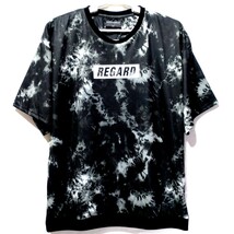 特価/未使用【サイズ=LL(XL)】英字プリント/メンズ/半袖/プルオーバー/胸囲=104～112cm/blackムラ染め黒_画像1