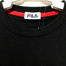 特価/未使用【サイズ=L】FILA/フィラ/Fプリント/メンズ/長袖/Tシャツ/胸囲=96～104cm/black②_画像3