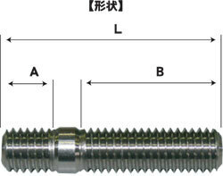 オートスタッフ SUS304 スタッドボルト 10本セット M6 P1.0 (A8 B15 L25) AS-SB-M625