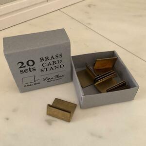  unused brass card stand 8 piece 